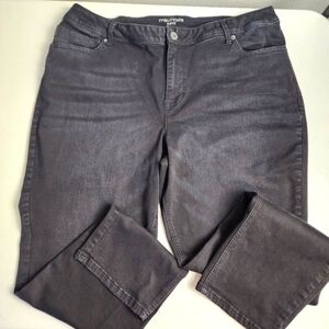 Maurices Curvy Stretchy High Rise Skinny Black Jeans Women's Plus Size 22 Reg